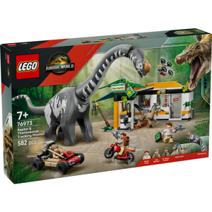 LEGO® Jurassic World Raptor & Titanosaurus Tracking Mission Dinosaur Toy 76973